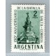 ARGENTINA 1963 GJ 1247A ESTAMPILLA NUEVA MINT CON VARIEDAD PAPEL TIZADO U$ 20